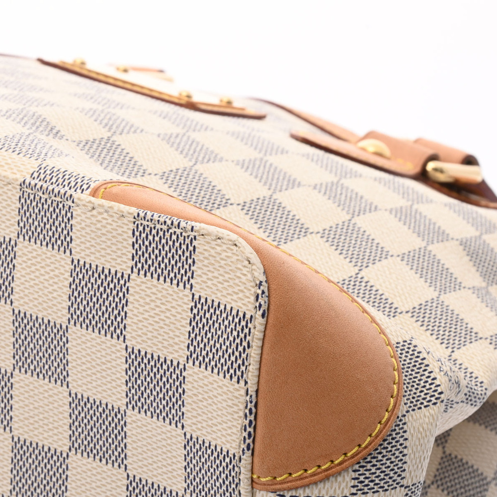 LOUIS VUITTON Damier Azur White Hampstead Canvas Handbag - Picture 7 of 9